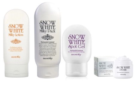 ערכת ההבהרה הכוללת לפנים ולגוף של Snow White מבית Secret Key