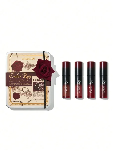 Ember Rose Immortal Love Nourishing Lip Gloss Set Sheglam -مجموعة ملمع الشفاه المغذي إيمبر روز إيمورتال لوف شيجلام