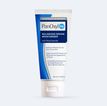 PanOxyl PM Balancing Repair Moisturizer PM, 85g – לחות לילה איזונית עם ניאצינאמיד לעור שמן ונוטה לפצעונים